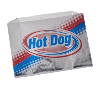 Foil Hot Dog Bag, Stock Print Hotdog, Top Loading, 7x2x5 1000