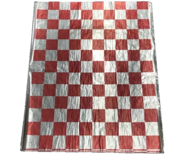 10.5×13 RED Checkered Cushion Foil Wrap