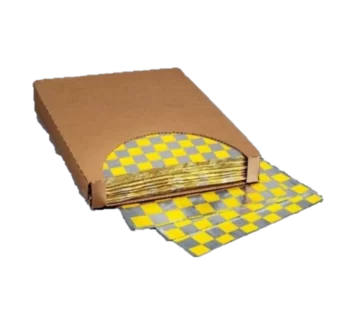 10.5×14 GOLD Checkered Cushion Foil Wrap