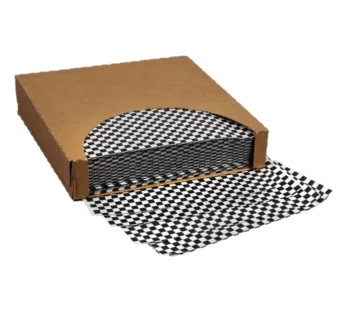 12×12 Grease Resistant BLACK Checkered Print Sheet 1000