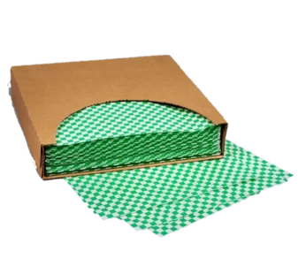 12×12 Grease Resistant GREEN Checkered Print Sheet 1000