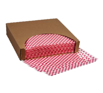 12×12 Grease Resistant RED Checkered Print Sheet 1000