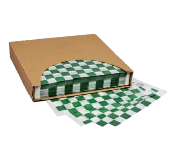 12×12 Dry Waxed GREEN Checkered Sheet 1000