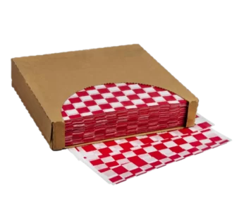 12×12 Dry Waxed RED Checkered Sheet 1000