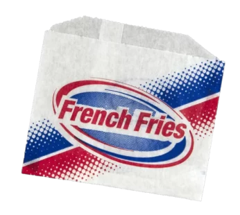 4-1/2″x3-1/2″ Printed French Fry Bag, 1000 Pack