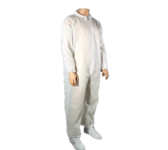 Spunbond PP Coverall, Elastic Wrists and Ankles, White