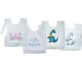 Delux Childrens Printed Assortment Bibs w/ Pocket, 10.5″x15″ 500